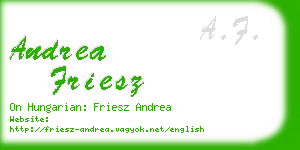 andrea friesz business card